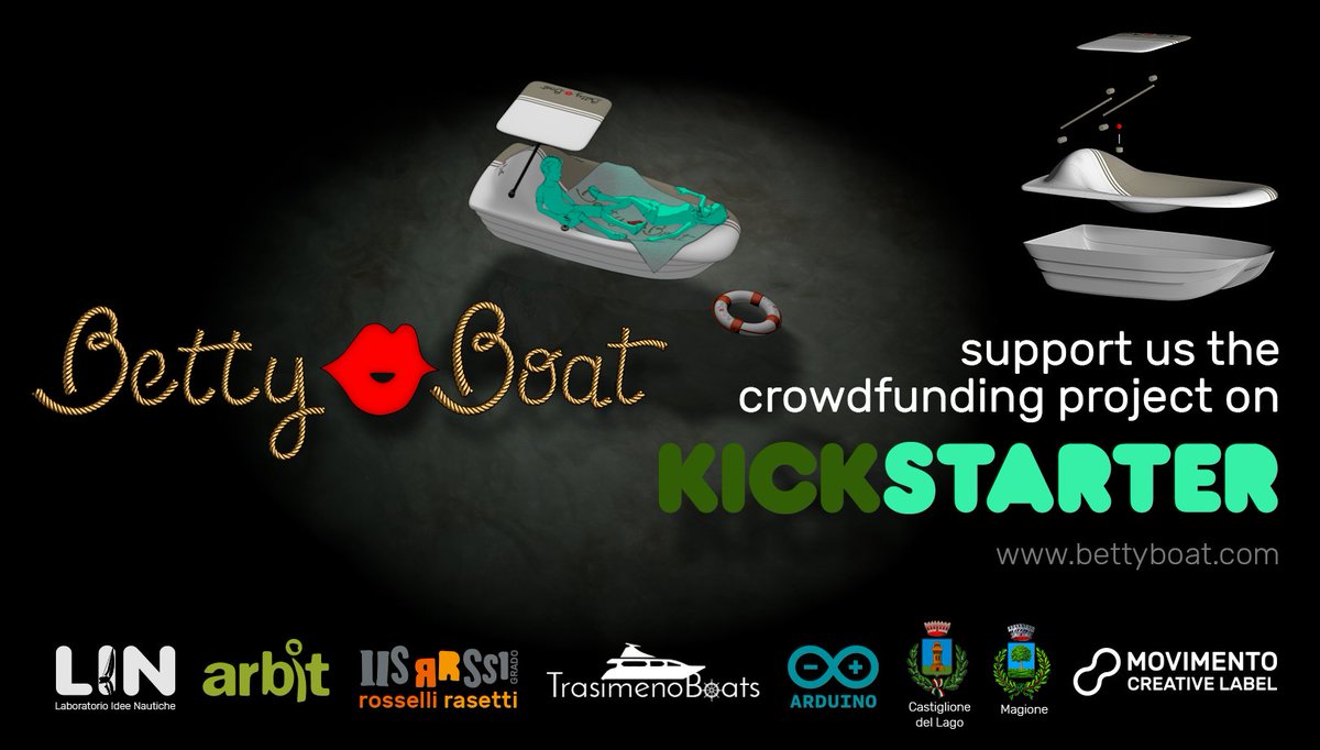 Betty💋Boat
electric boat project - coming soon on @kickstarter 
Sta per iniziare il Crowdfounding per la realizzazione di <a href="/boat_betty/">Betty 💋 Boat Project</a> aiutaci a promuovere una nautica più sostenibile!
#BettyBoat #crowdfunding #trasimenolake <a href="/movimentolabel/">movimento label</a> <a href="/LiNnautica/">LIN</a> bettyboat.com