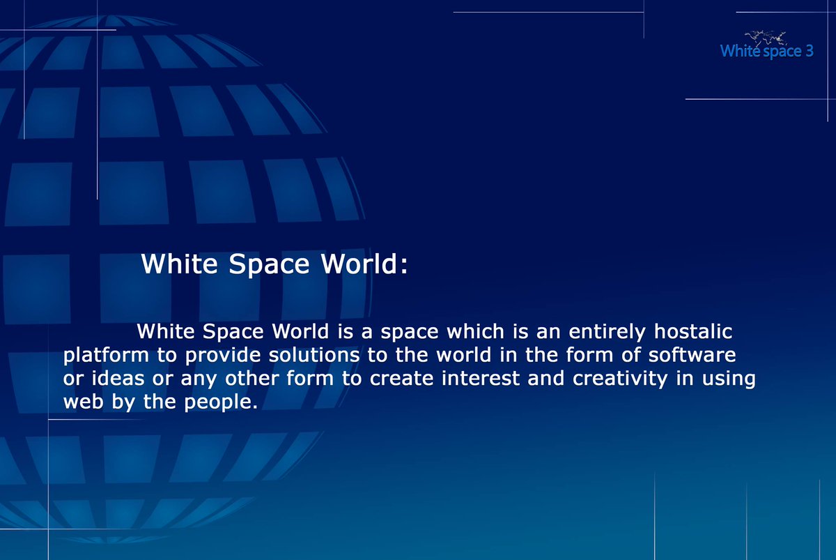 whitespace31's tweet image. A platform to provide solutions through #whitespaceworld in the form of ideas create interest in using web by people..