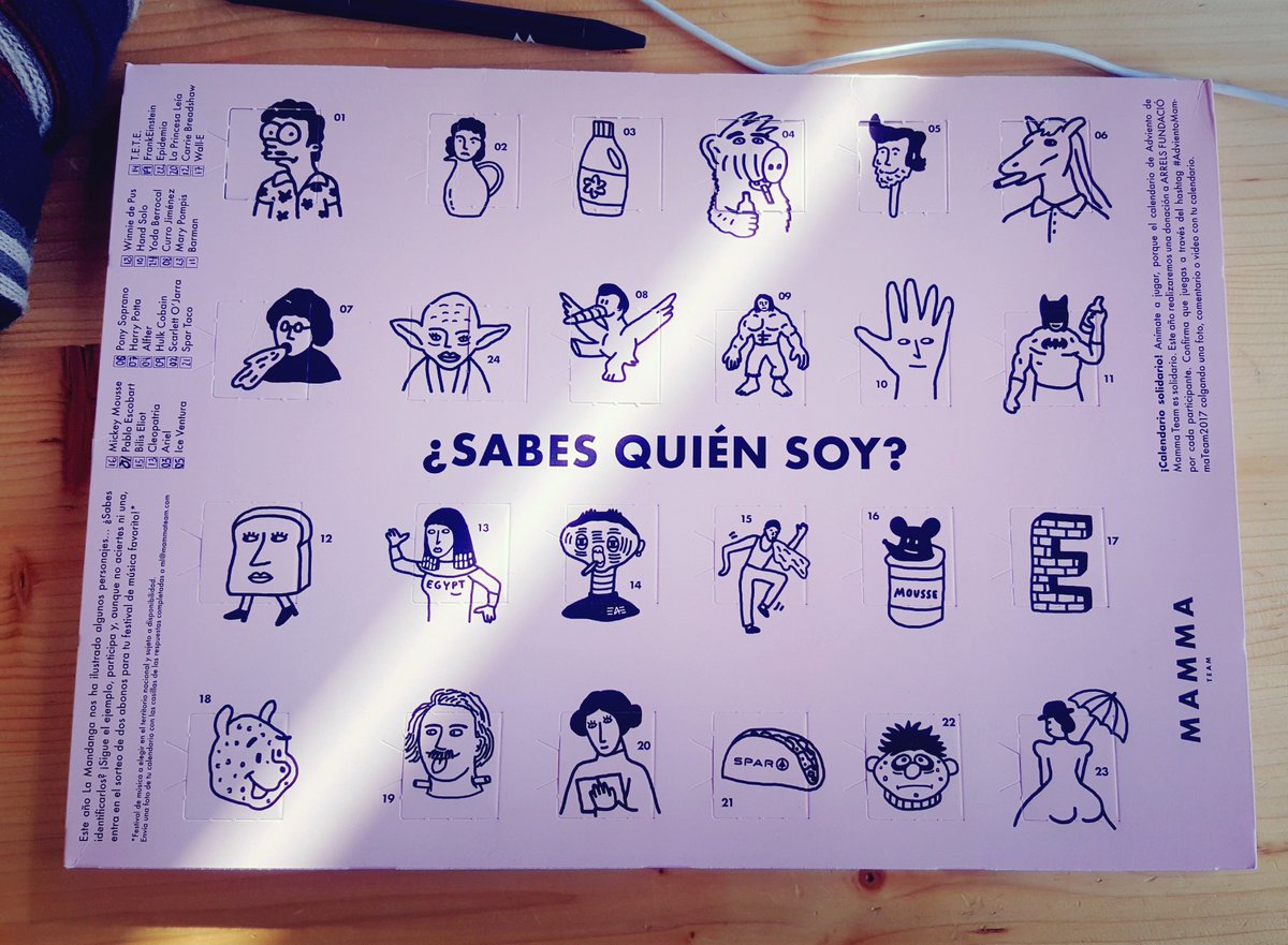 BegoMN's tweet image. ya hemos resuelto nuestro calendario #AdvientoMammaTeam2017 :)