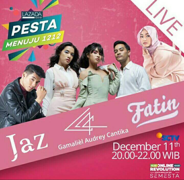 Ijin repost 
Jangan lupa malam ini saksikan <a href="/FatinSL/">Fatin Shidqia Lubis</a> di <a href="/LazadaID/">Lazada</a> Pesta #Menuju1212 Pkl 20:00 WIB Live <a href="/SCTV_/">SCTV</a> dan ramaikan juga hashtag #FatinAtPestaLZD_SCTV