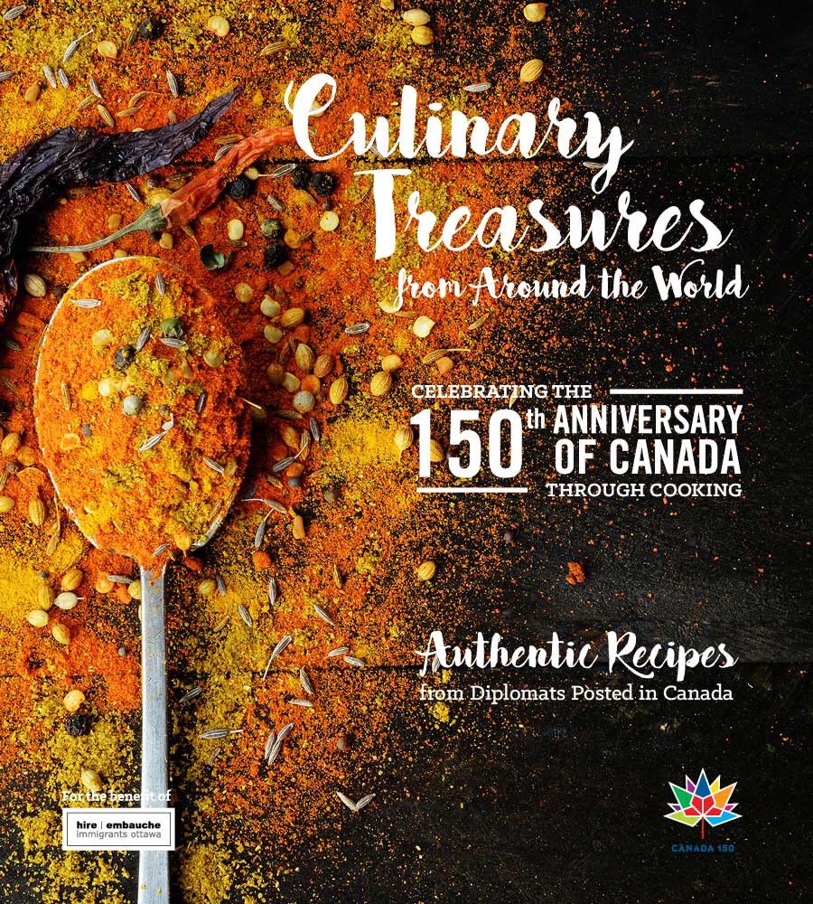 HireImmOttawa's tweet photo. Looking for a great gift idea? We're excited that the Culinary Treasures from Around the World cookbook is out! Beautiful book, supports HIO, ships in 2 days! https://t.co/KeEyaYgldq… https://t.co/1qQdtR3Riv