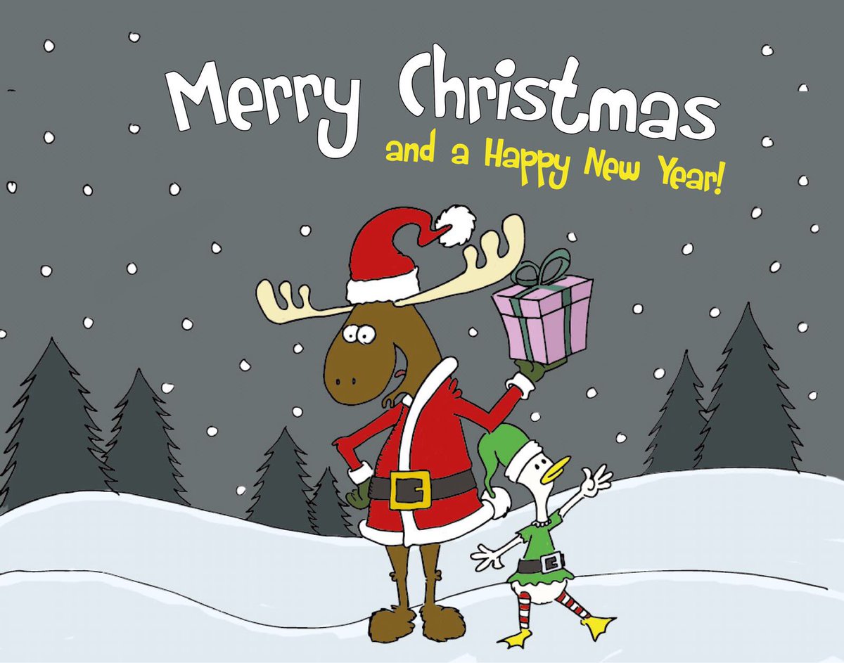 MooseAndGoose_'s tweet photo. #MerryChristmas from Moose &amp; Goose. #tigerlegsbooks 
#childrensbooks #Literature #moosegoestothemoon #moon #christmas #moonlanding Book coming soon. https://t.co/a2K8TNAuzA