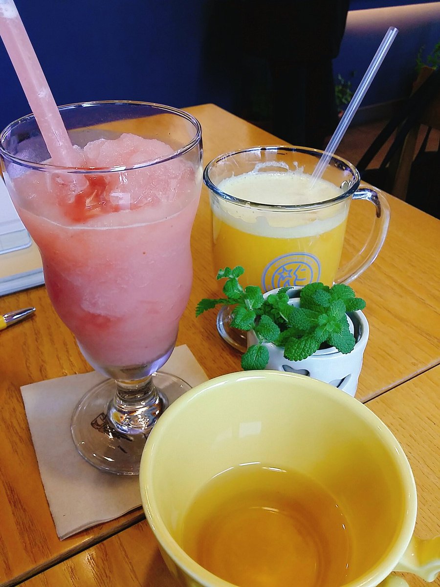 #딸기생과일쥬스 #파인애플생과일쥬스 #캐모마일티
힐링타임