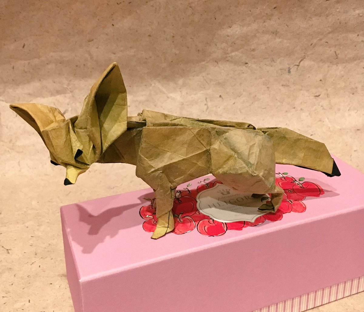 一匹柴犬 折り紙作品 フェネック 創作 折り 一匹柴犬 正方形1枚折り 顔が気に入っている 折り紙 Origami フェネック Fennec