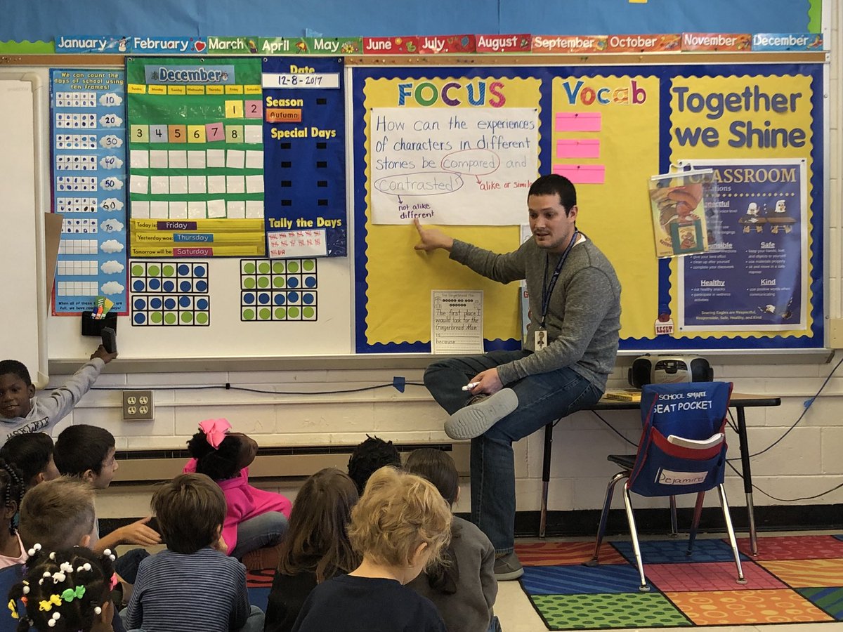 Mr. Stred uses the Lesson Essential Question to introduce the lesson &amp; as an advanced organizer to focus learning &amp; signal students to focus on important info! #SoaringEagles #NHCSchat