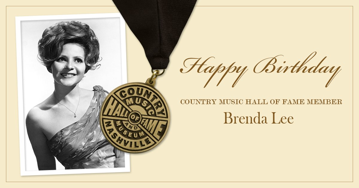 Join us in wishing Country Music Hall of Fame member Brenda Lee a very happy birthday! 