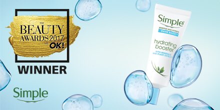 simpleskin's tweet photo. We are so excited to announce that our Hydrating Booster from our new #WaterBoost range has been named ‘The Best New Facial Skin Care Product’ by @OK_Magazine ‘s #BeautyAwards #Winner #SimpleSkincare https://t.co/dDo0yPm4Zn