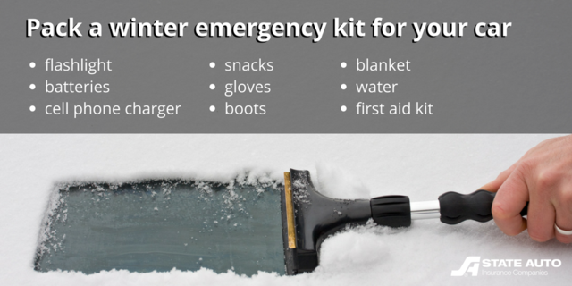 If you don't have an emergency kit in your car, winter is a good time to do it. Tips from <a href="/stateauto/">State Auto Insurance</a> bit.ly/2klbqPd