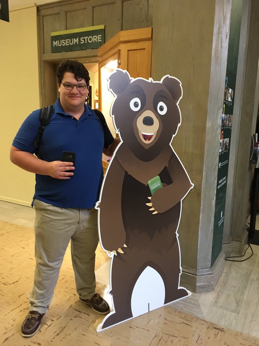 #MSU Museum's featured volunteer is Erik Rujan! Erik is a <a href="/MSU_HistoryDept/">History Department</a> major and a docent at the Museum. His most recent project is cultivating a personality for the MSU Museum’s Brown Bear on Twitter! <a href="/MSUMuseumBear/">William B. Bearows</a> museum.msu.edu/?q=node/569