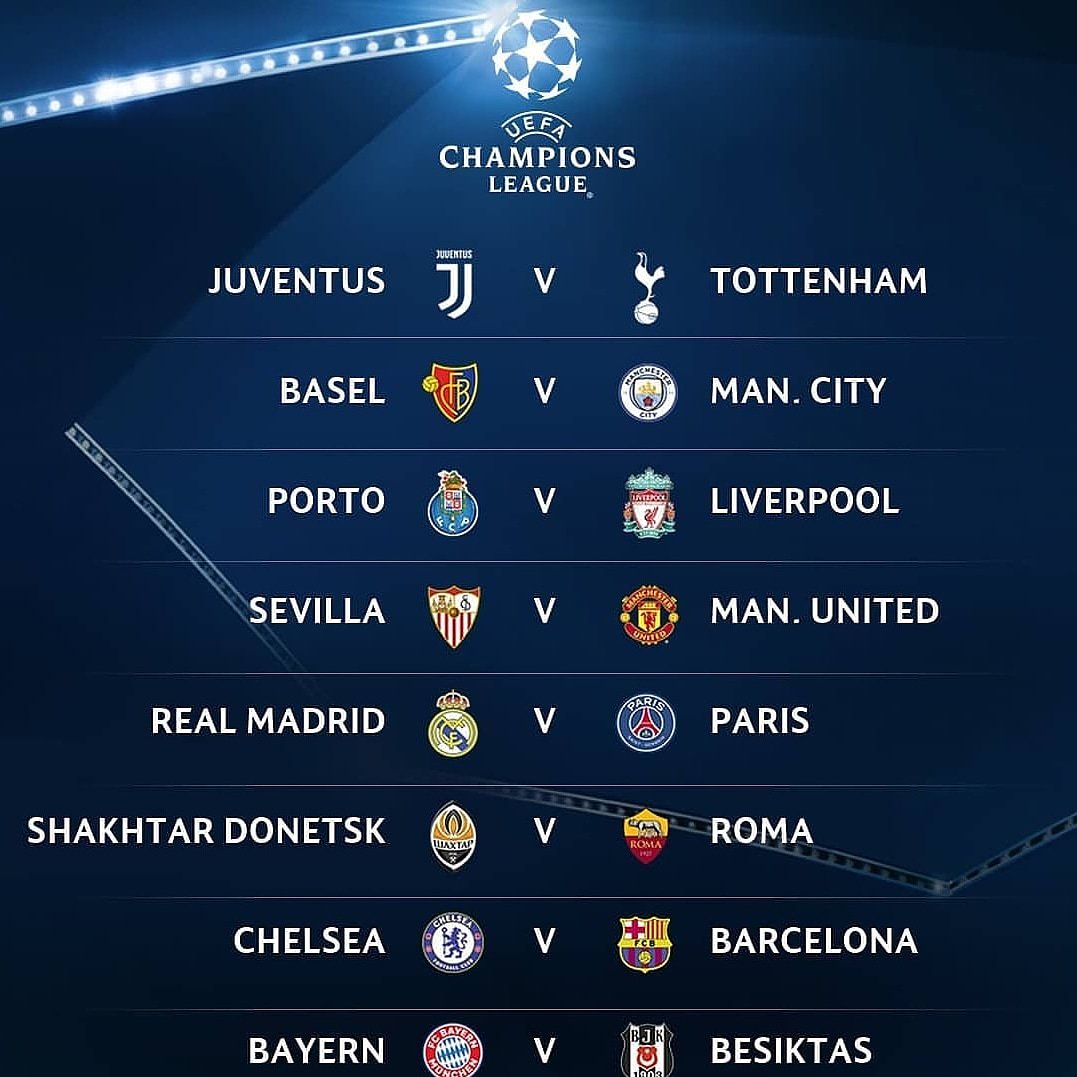 The last 16 champions League draw is lit 🔥🔥🔥. Who do you think gonna go through the next round ? #ChampionsLeagueDraw