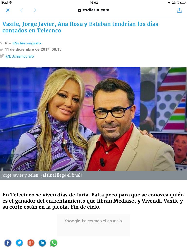peroquehartita's tweet photo. @salvameoficial @fabricatele Encantada de dar a conocer esta noticia
PARECE QUE PODÉIS DESAPARECER PRONTITO DE TELECINCO!!! https://t.co/hFEKMjKuHB