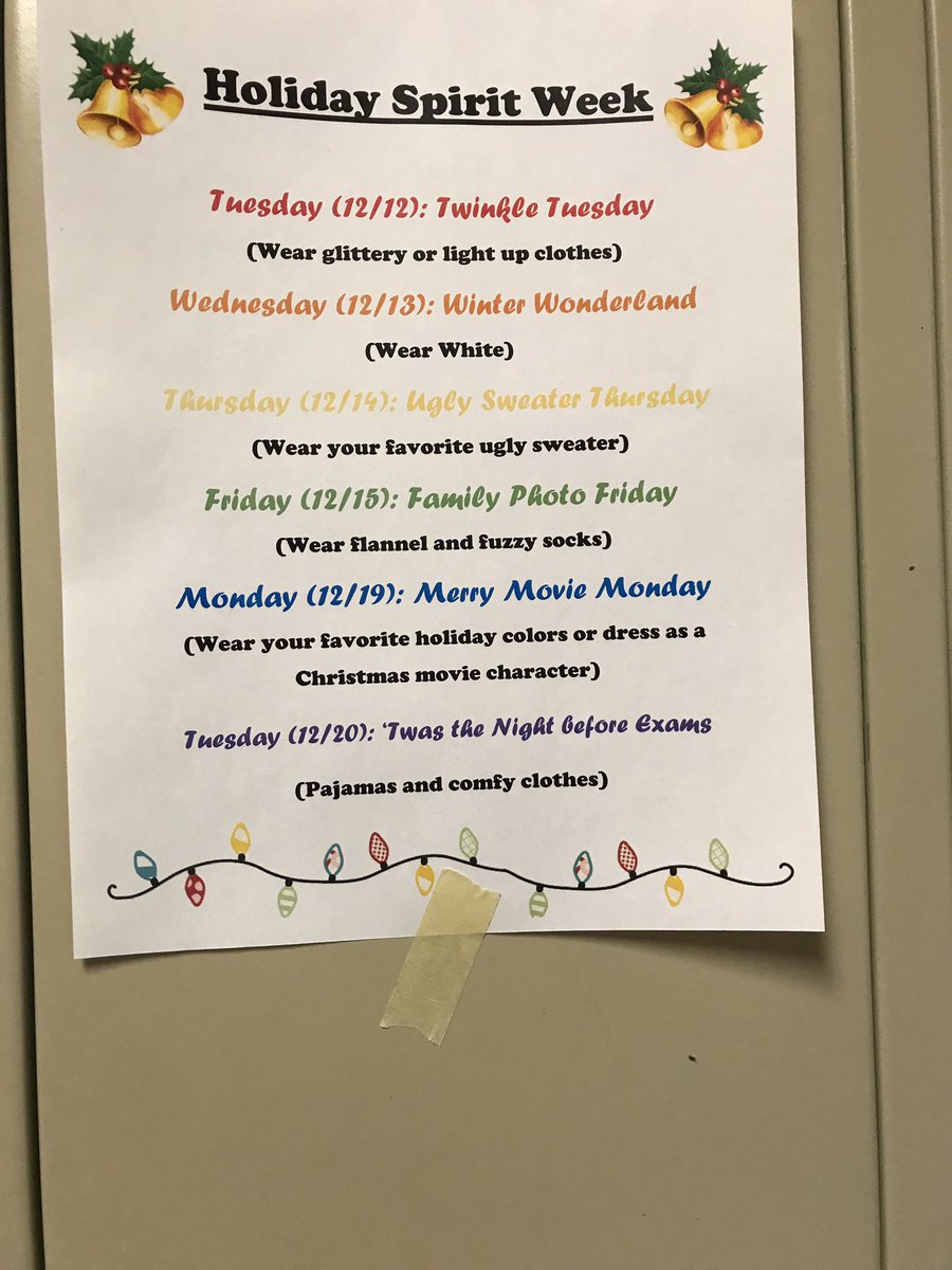 trhs_stuco's tweet image. ❄️Tomorrow starts Holiday Spirit Week❄️