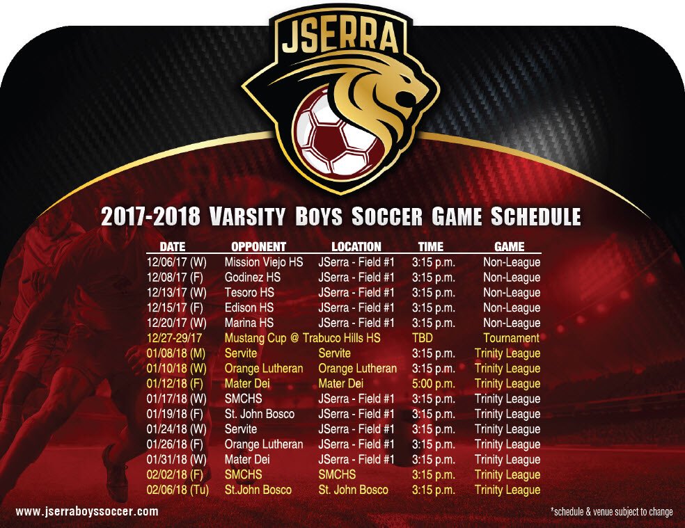 Join us this season out on the field for an exciting JSerra Varsity soccer game ⚽️ #jserrasoccer  🥅 #2018soccerseason 🦁 #lionnation