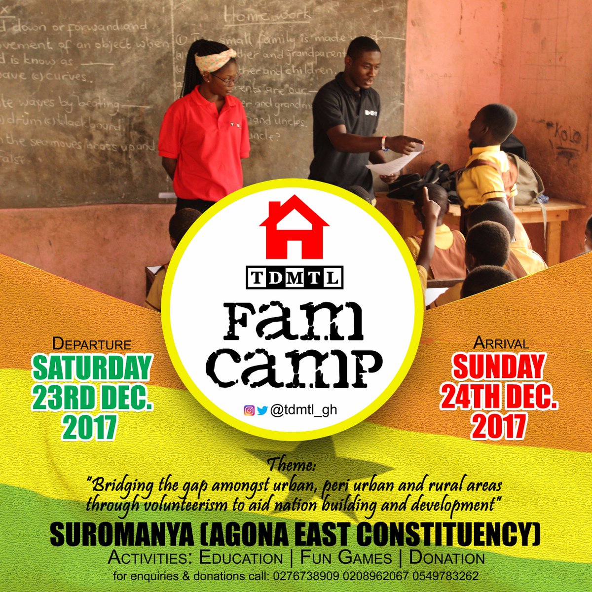 tdmtl_gh's tweet photo. We saved the best for last. This December!!! @tdmtl_gh Fam Camp #Volunteerism 🇬🇭🌍 https://t.co/X60WwI6A5O