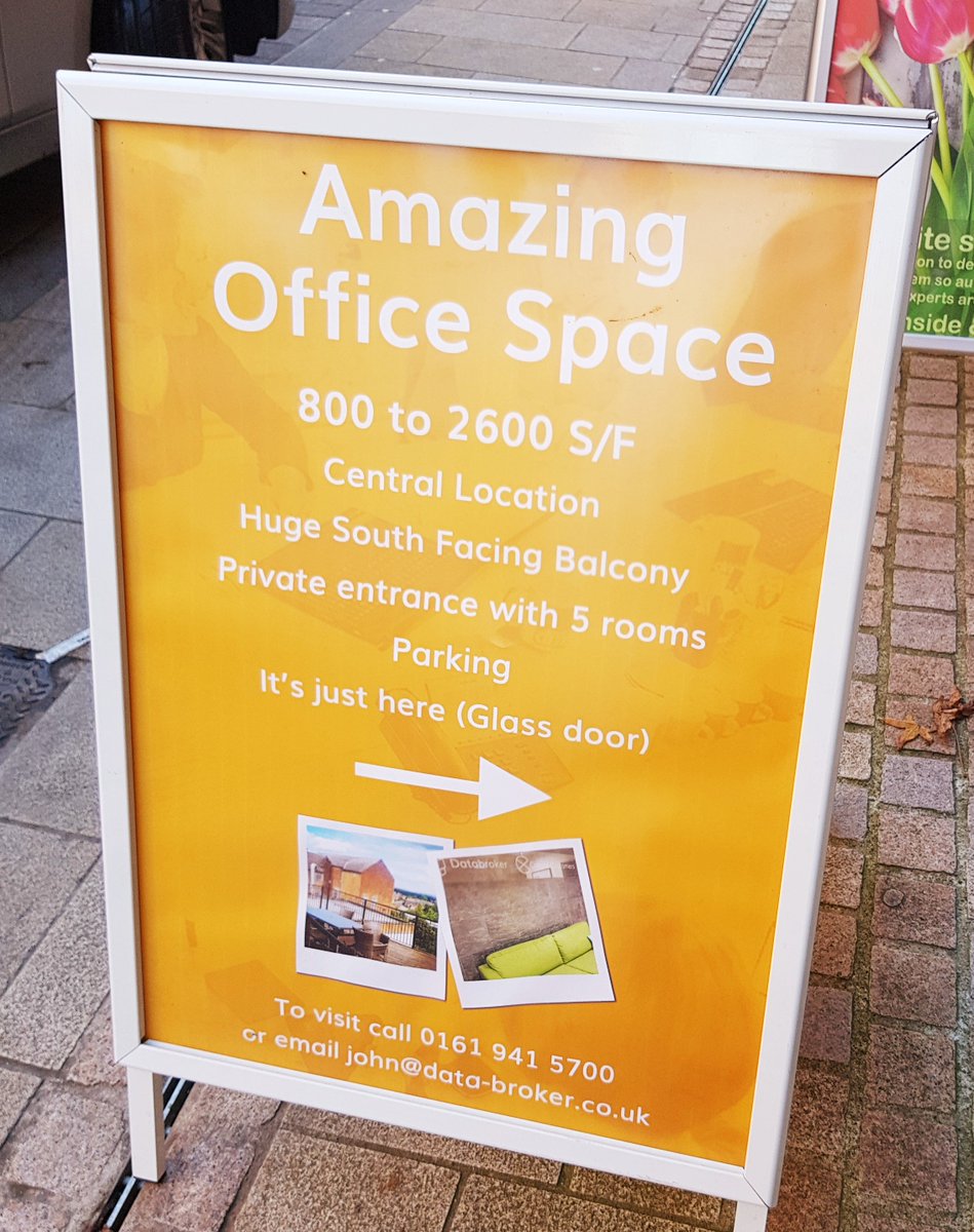 Looking for a new office space? We have amazing #Altrincham offices to let right in the centre. Perfect location, 2600 square foot with sun trap balcony! Parking too! DM or call us on 0161 941 5700 to find out more.