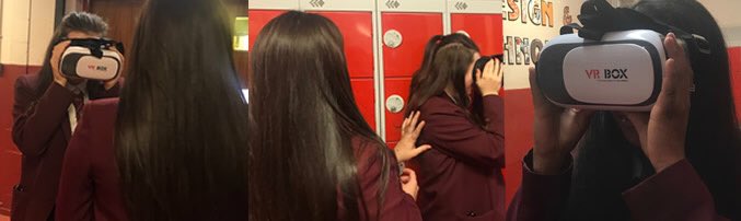 MrsJLColeman's tweet photo. Here my Y11 Health and Social Care group were using virtual reality to experience what it's like to suffer with dementia or be a wheelchair user. Insightful stuff! @WestleighHigh #magicmoments #thewestleighway https://t.co/8qiGVV3akt
