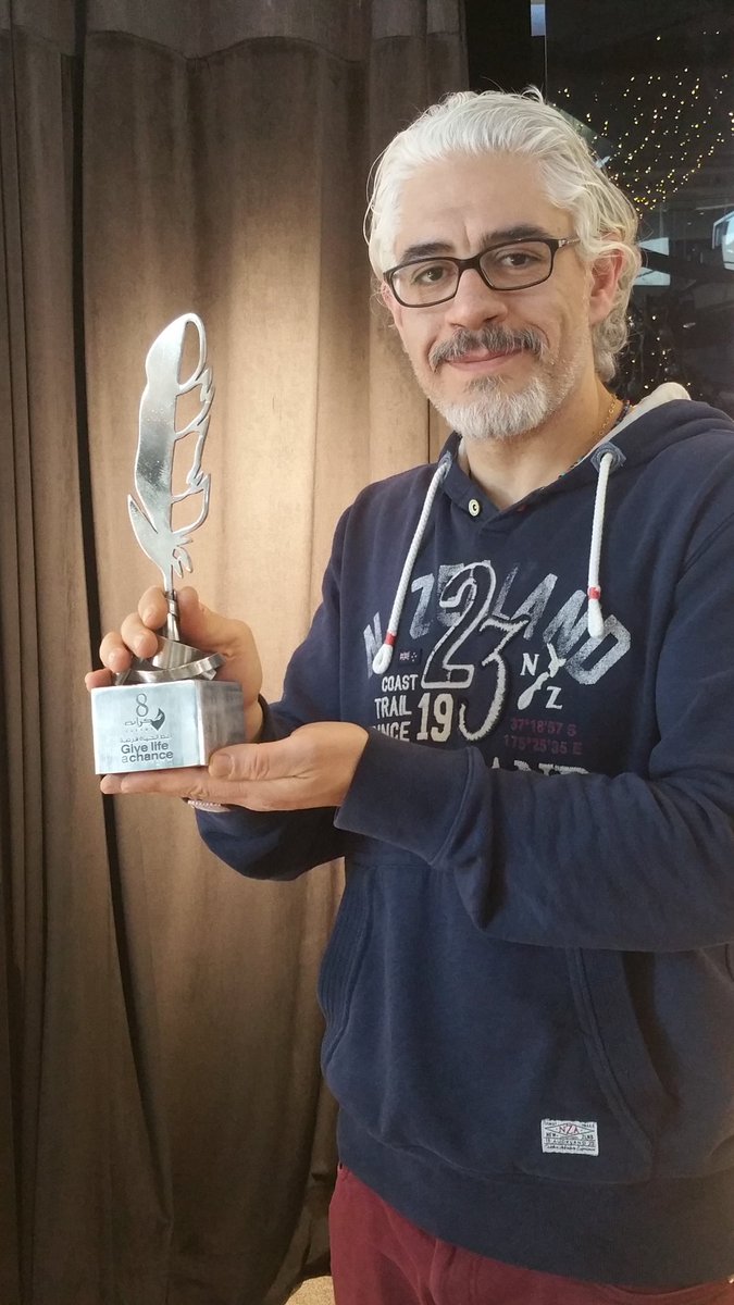 AlfozTanjour's tweet image. #memoryinkhaki wins #Karama&apos;s Feather Award for best #Documentary_film in #Amman