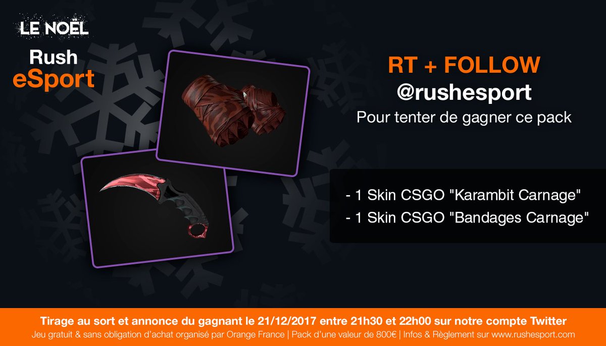 RushEsport's tweet photo. 🎄 LE NOEL RUSH ESPORT - CADEAU N°7 🎄

✅ RT + FOLLOW pour tenter de gagner un pack #CSGO !

👀 Infos : https://t.co/cIZHEHARan https://t.co/KeWAt7EV0T