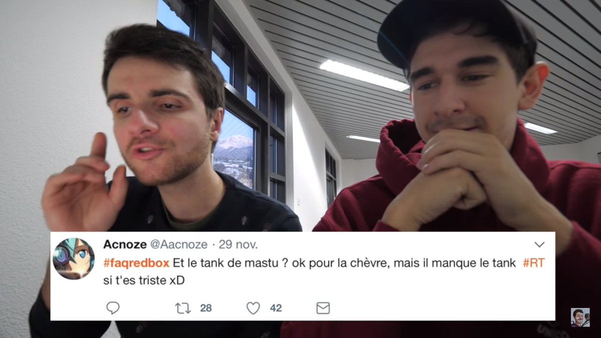 Aacnoze's tweet photo. En vrai sa ma refait ma soiré d'etre passer dans la vidéo #faqredbox de @_Amixem et @PowA_VodK ! https://t.co/aYEmfrEM7G