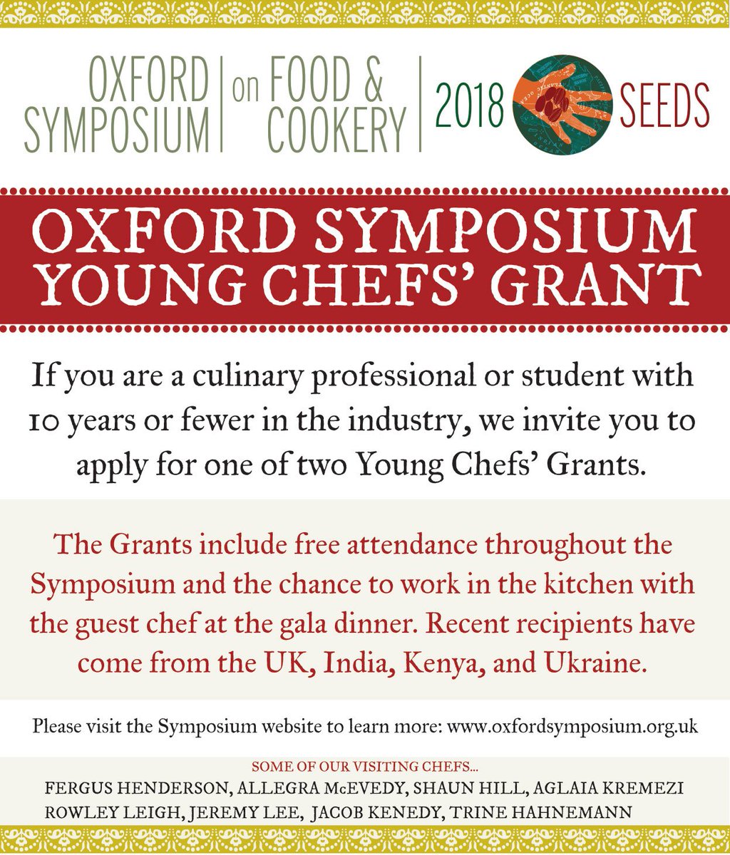 Harold_McGee's tweet image. Young chefs: plan a break next July to participate &amp;amp; cook at the original international food conference! Grants to travel &amp;amp; attend: oxfordsymposium.org.uk