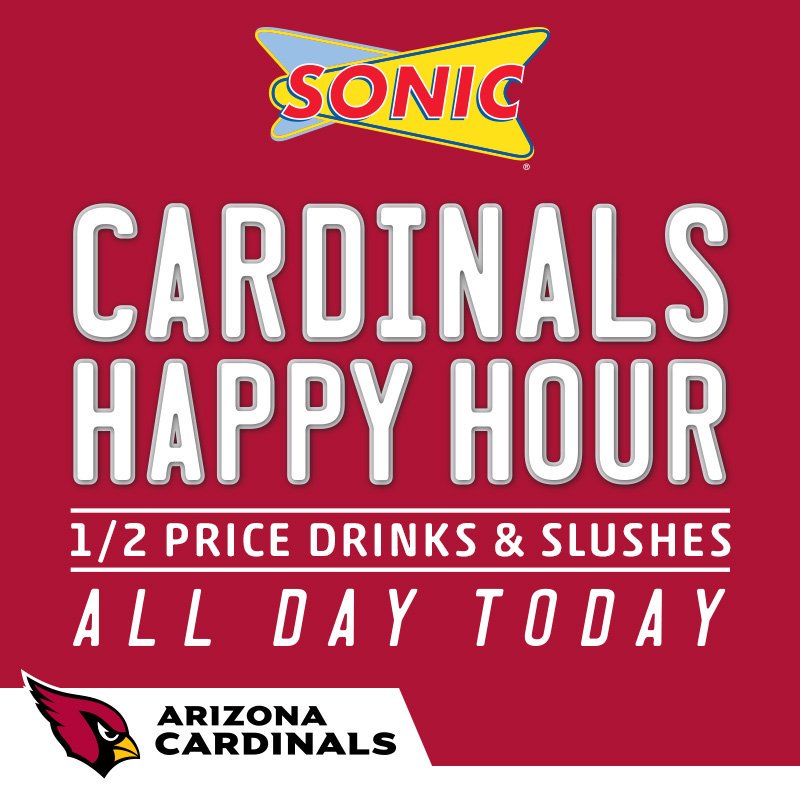Since we won yesterday, that means 1/2 priced drinks all day today at @SonicOfPhoenix. https://t.co/QpLdJFaEQ9