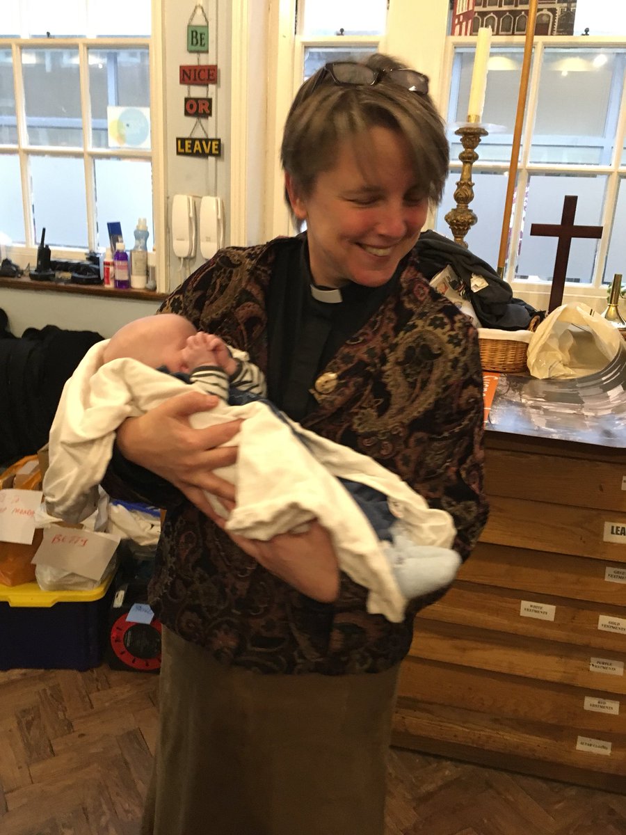 Henry meets the rector and adopts praying hands position!