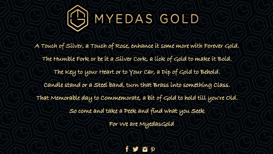 MyedasGold's tweet photo. Introducing a #premium #luxury #24k #gold customisation concierge service certified by @Goldgenie who feature on @Channel4 this week - all the best @LabanRoomes. The below poem written and dedicated by our #patron - RT if you like it https://t.co/F33ty0qUk7