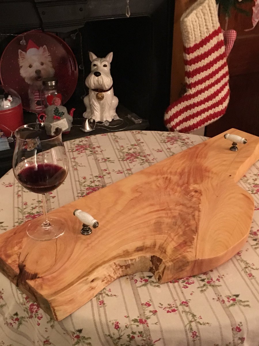 welshbean's tweet image. Just taken delivery of our commissioned cheese board from the talented Seb at #ecotimber.je thank you for such a special piece