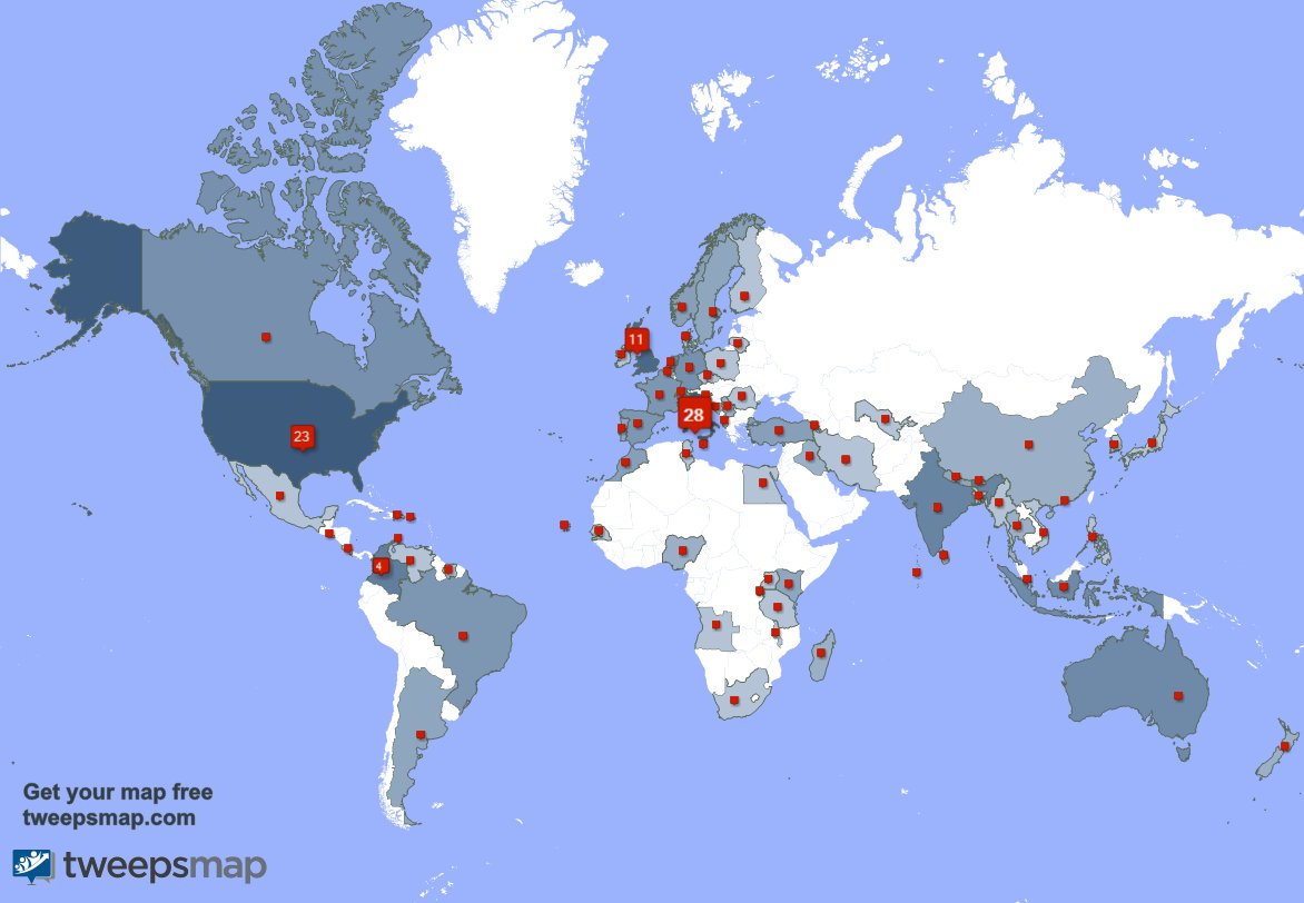 Cinqueterreh's tweet photo. My followers are in Italy(27%), USA(22%)... Get your map too: https://t.co/mPRsRCgpcq https://t.co/6arS1p5k4Z