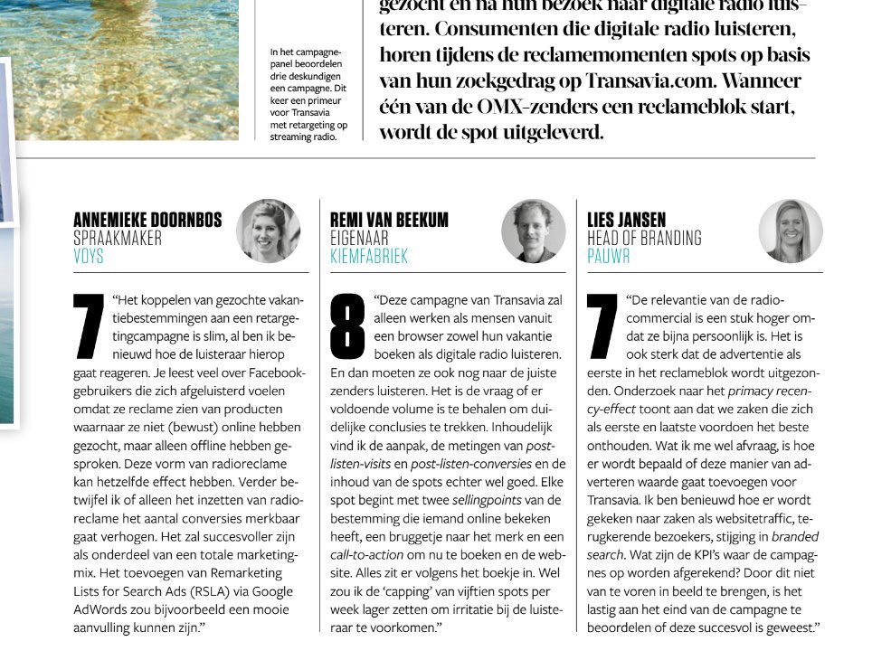 Ik vlieg em er even in ✈️. In het campagnepanel van <a href="/Emerce/">EMERCE</a> voor <a href="/transavia/">transavia</a>