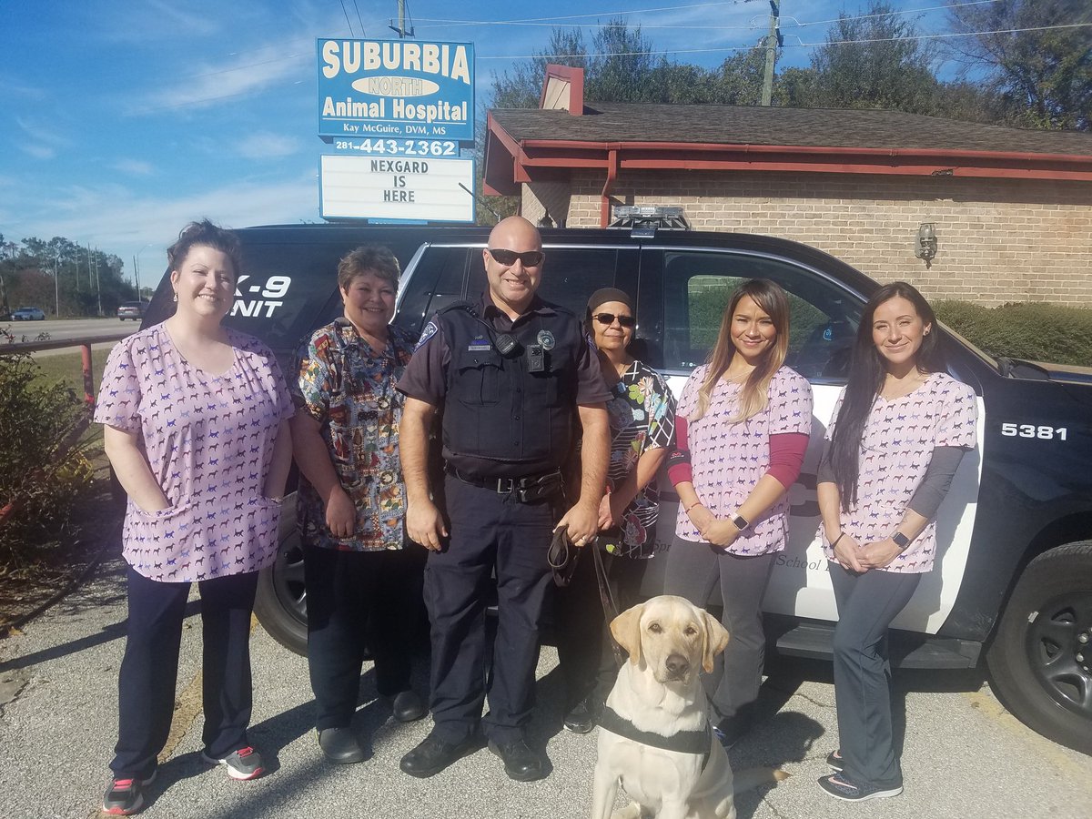 SpringISD's tweet photo. Shout Out to @Suburbiavet for the great support and care they provide #K9Paco and @K9Cop2! Our Spring ISD Community and @Spring_ISD_PD Thank you! https://t.co/VY7jo9yYFY