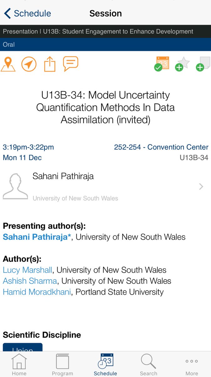 Looking forward to seeing former WRC student Sahani Pathiraja give her invited OSPA talk today at #AGU17!