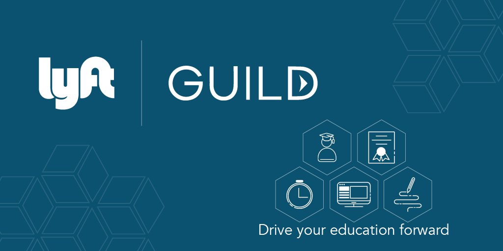 lyft's tweet image. We hear from drivers every day who use Lyft to support other career goals, and we want to continue supporting them. Learn more about our first-of-its-kind partnership with @GuildEducation, the leading education benefits company in the country: lft.to/2yg1xax