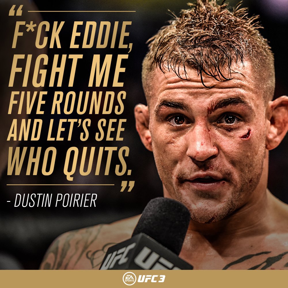 EASPORTSUFC's tweet photo. Looks like The 💎 has some words for the ‘Most Violent Man’ 
#EAUFC3 https://t.co/ip8OVw6e1T