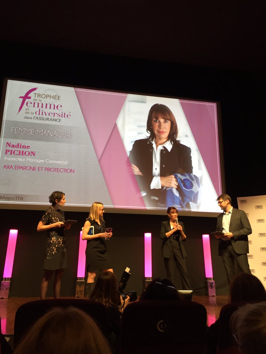 Nadine Pichon, inspecteur manager commercial chez <a href="/AXA/">AXA</a> épargne et protection lauréate Femme Manager du #ArgusTFA @PariteAssurance