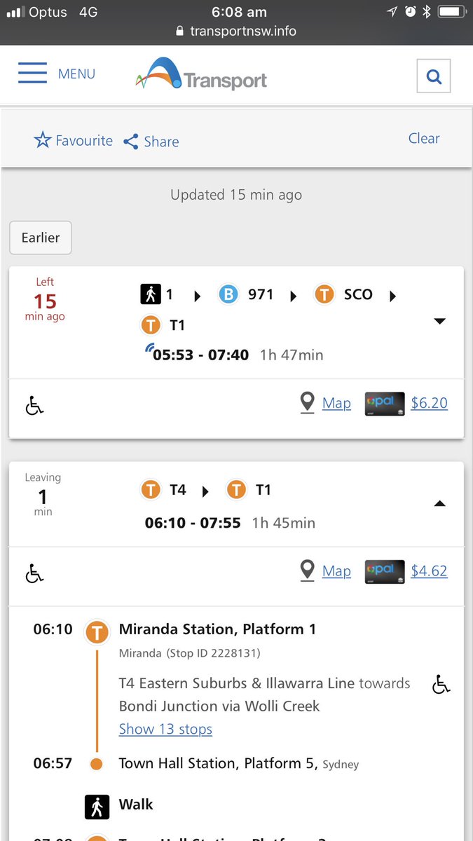 GoodbyeOven's tweet image. The 05:53 doesn’t exist 06:10 never showed up and the 06:25 is no longer express stopping all stops seriously!! Sydney transport fun thanks #nswtransport #opalcard #feeincrease #servicedecrease #transportnsw #dontvisitsydney #youbestranded