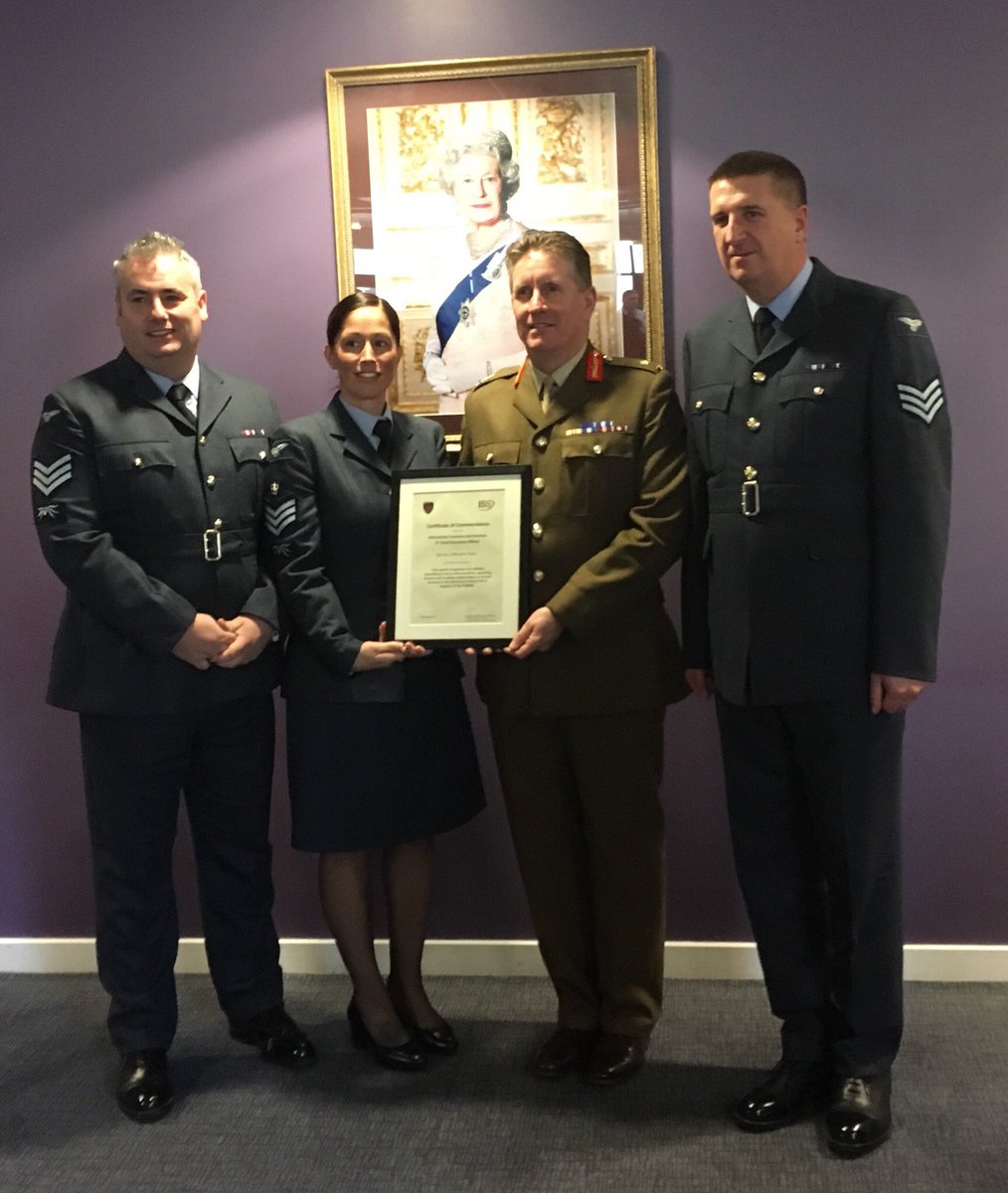 RAFCyberspace's tweet image. Congratulations to RAF #CommsManager ICTM FS Lisa D &amp;amp; her team of #CyberCommsSpec ICT Tech Sgts from the Operate &amp;amp; Defend Service Fulfilment Team for their 3* General Commendation. Received for their outstanding work &amp;amp; commitment during OPERATION RUMAN at the GOSCC, Corsham.
