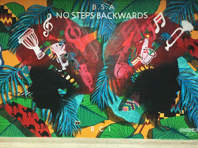 RunnymedeCI's tweet photo. More proud RCI moments - Our Ss are truly outstanding. The BSA's mural - "No Steps Backward" is finished! Congrats to all! Thank you for making the top floor so beautiful and with a powerful message! @tdsb @Paul_Ed @MrsBylykbashi @LN22_tdsb @jeewanc https://t.co/Ak0wKBKIr1