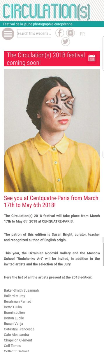 Giulia Berto (@giuliaberto2) on Twitter photo Completely over the moon about being invited to Circulation(s) Festival in 2018! Fragments will be on display at CENTQUATRE in Paris from March to May 2018. Thank you <a href="/SusanKTBright/">Susan Bright</a> @fetartparis <a href="/104paris/">CENTQUATRE-PARIS</a>. More info here: bit.ly/2B4S4I0 Completely over the moon about being invited to Circulation(s) Festival in 2018! Fragments will be on display at CENTQUATRE in Paris from March to May 2018. Thank you <a href="/SusanKTBright/">Susan Bright</a> @fetartparis <a href="/104paris/">CENTQUATRE-PARIS</a>. More info here: bit.ly/2B4S4I0