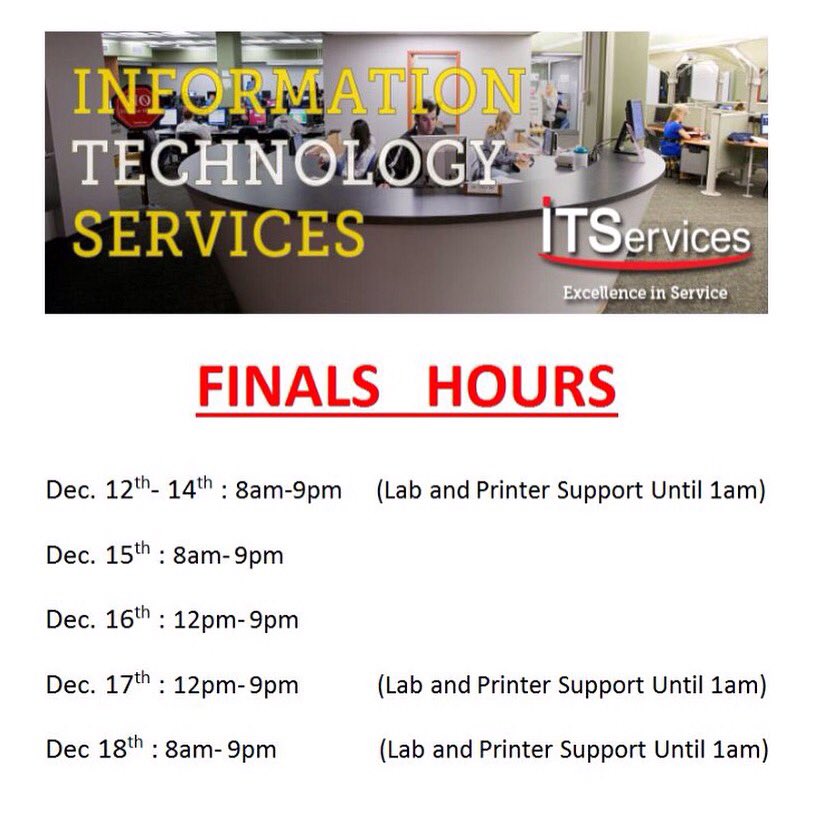 Its Suny Oneonta On Twitter Here Are The Finals Week Hours For