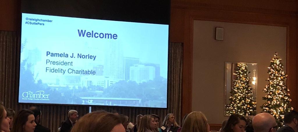 Fritz Lehman (@lehmanfritz) on Twitter photo Food for thought from Pamela Norley of Fidelity Charities. I'm on board with working to make giving accessible, simple, effective. #CSuitePers <a href="/raleighchamber/">Greater Raleigh Chamber</a> Food for thought from Pamela Norley of Fidelity Charities. I'm on board with working to make giving accessible, simple, effective. #CSuitePers <a href="/raleighchamber/">Greater Raleigh Chamber</a>