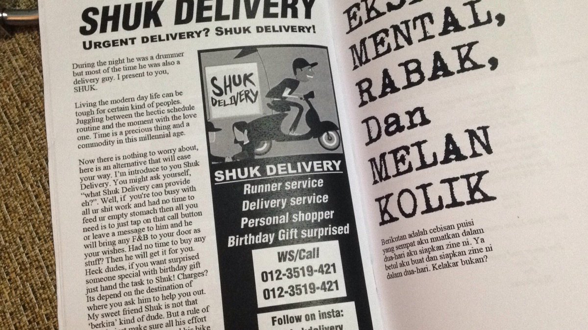 sykrahmat's tweet photo. Shuk delivery! ๐ต๐๐ป๐โ๏ธ๐ฒ
Trusted runner kl / Selangor
Whtsapp/call 0123519421
#runnerklselangor #trustedrunner #deliveryboyklselangor https://t.co/KbUHZtiYnf