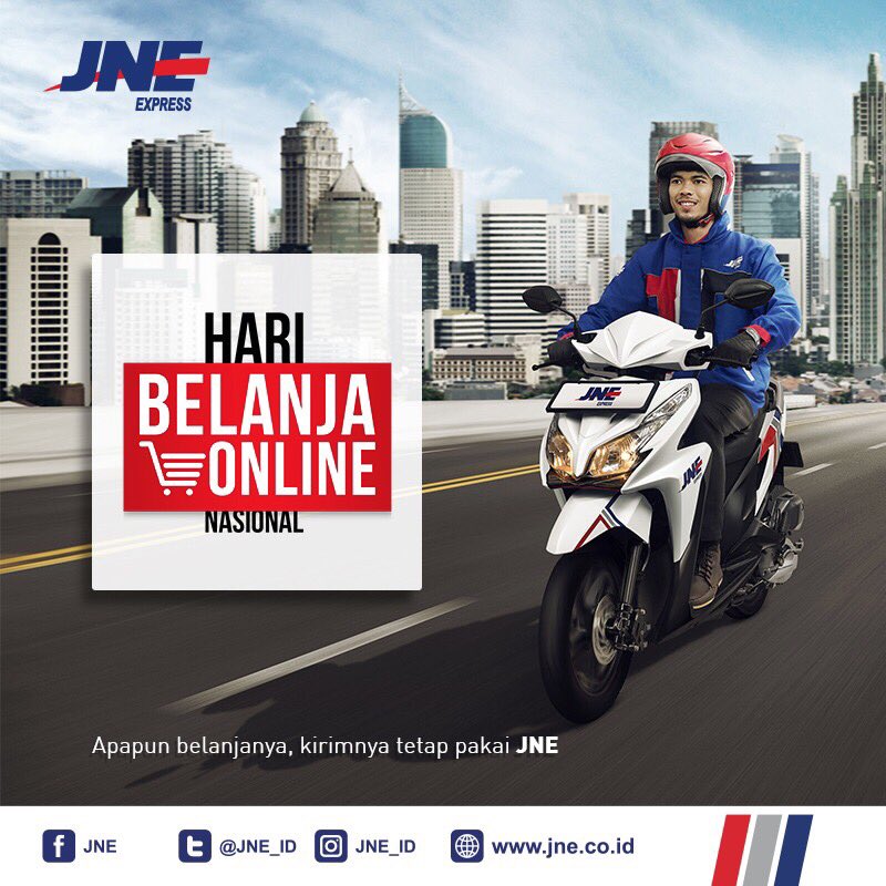 JNE_ID's tweet photo. Yeayyyy!
Hari ini, hari Belanja Online Nasional lhooo!
Kira-kira barang apa yang ingin kamu beli hari ini?
Share yuk!  
•
#Onlineshop
#olshopid 
#HARBOLNAS https://t.co/iMdHePNY2a