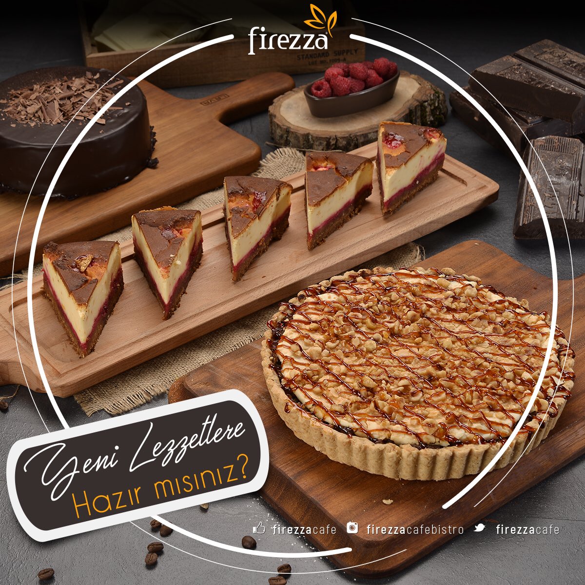 Tatlı Mutluluktur. Tatlı menümüzü sizler için yeniliyoruz. 
#dinner #instafood #firezza #instalike #instagood #delicious #tatlı #lezzet #dessert #cake #brunch #foodporn #dinnertime #breakfast #lunch #coffee #tea #coffeetime #cook #cooking #happy #ankara #antalya #antares