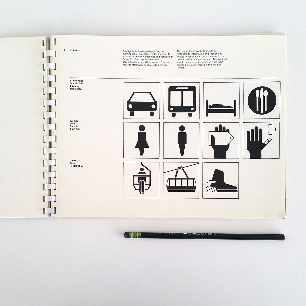 VignelliCenter's tweet photo. It's #manualsmonday! Each Monday a #standardsmanual excerpt from the #archives! @Snowbird ski report signage system manual, donated by designer, John Rieben! #designarchives More: https://t.co/n7ZPQiqTky https://t.co/jhAkC6oCO9