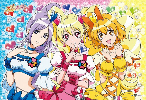 6) Fresh Precure-Mysterious invaders from another dimension spread panic through the town of Clover! A fitting time for new legendary warriors to awaken...-First series starting with a trio-Follows a nature VS technology motif-Centers on the wonderfulness of individuality