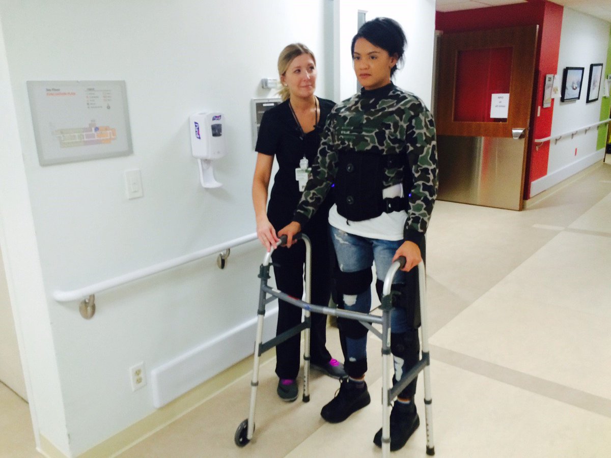 WOODTV's tweet photo. .@MFBrehab is the first hospital in the state to help patients using the Indego robotic exoskeleton: https://t.co/WlzFd6xpWI https://t.co/joXeVP5BfV