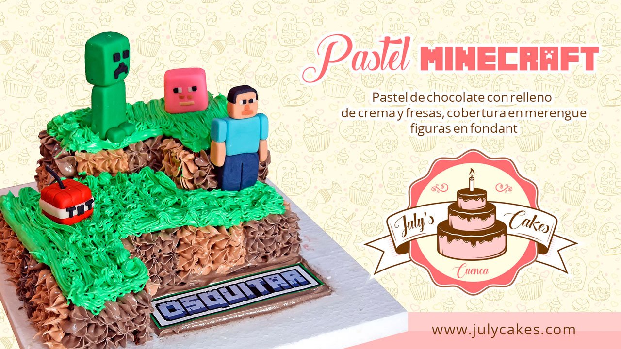 July Cakes Ar Twitter Pastel Minecraft Fondant Y Merengue T Co Qygsv7frju Twitter