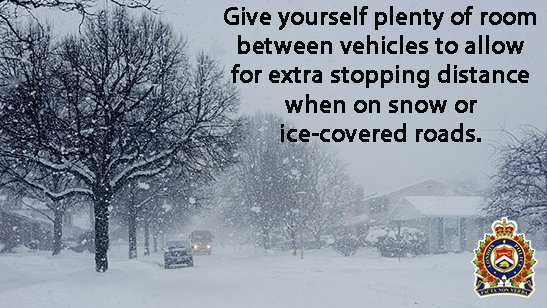 London is expecting to receive more snow this week. Make sure you give yourself plenty of room between vehicles to allow for extra stopping distance when on snow or ice-covered roads. #SeeSnowGoSlow #ldnont @lpstraffic