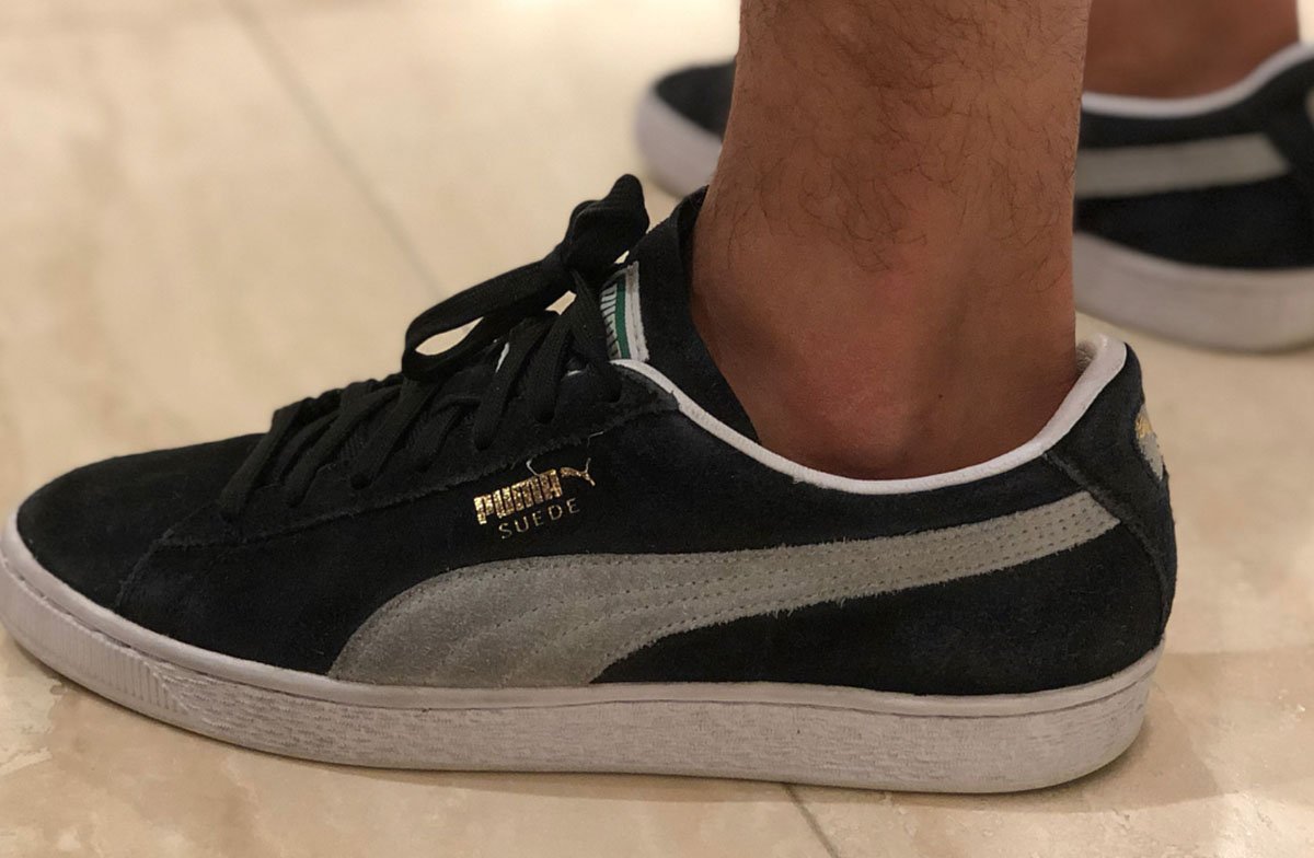 puma suede x bape